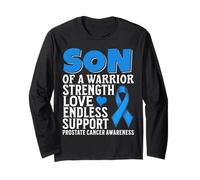 Son of a Warrior Prostate Cancer Awareness Gifts Products Manga Larga