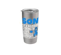 Son of a Warrior Prostate Cancer Awareness Gifts Products Vaso térmico de acero inoxidable de doble pared