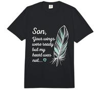Son Wings were Ready by My Heart Not Memorial Comfort Colors Adult Heavyweight T-Shirt