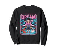 Soñador Anime Boy con Koi Fish y Vaporwave Estética Sudadera