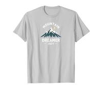 Soñador de montaña 2021 Noche Estrellada aventurera Camiseta, Hombre, Plata, L