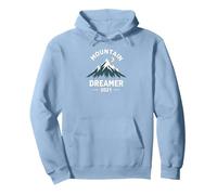 Soñador de montaña 2021 Noche Estrellada aventurera Sudadera con Capucha, Unisex para Adultos, Azul Polvoriento, XXL