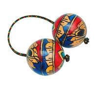 Sonajero Africano - con Cuerda Ajustable Instrumentos de África Occidental - Asaratua Ritmo Sonajero Con Dobles Bolas,para Adultos Niños Principiantes Uso en Casa Fácil de Transportar para