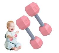 Sonajero con mancuernas - 2 piezas de abdominales de 12 cm | para bebé llamador de atención - Tamaño perfecto para escritorio, no se rompe fácilmente, diseño para padres recién