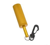 Sonajero de aluminio con bola de acero interna para comunicación subacuática audible y amigo durante las inmersiones (amarillo)
