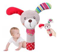 Sonajero de animales para niños, juguete sonajero agitador de animales,Muñeco de peluche sensorial agitador de mano - Muñeca de dibujos animados con sonido, juguetes educativos para niños pequeños, ju