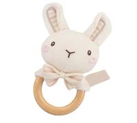 Sonajero De Madera - Bonito Juguete Para La Denticiónu Con Forma De Animal, Sonajero De Tela De Peluche Con Asa De Aro, Jguete Con Sonido Suave | Educativo, Portátil, Divertido Para Niños Y Ni