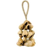Sonajero de mano de concha de fruta, instrumento agitador de semillas naturales, accesorios de percusión hechos a mano con mango de cuerda de hierba, acompañamiento musical de sonido nítido para