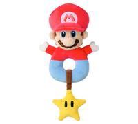 Simba My Mario - Sonajero con Colgante de Estrella, de Peluche Suave con Papel Arrugado en la Cabeza, Juguete de Nintendo para Fans y niños a Partir de los Primeros Meses de Vida
