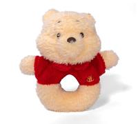 Sonajero de Peluche de Winnie The Pooh de Disney, 18 cm, 100% Reciclado, Juguete Suave para bebé con función de Ruido, a Partir de 0 Meses
