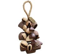 Sonajero de semillas, sonajero de semillas naturales hecho a mano, bolso de viento, encanto, instrumento africano mixto y decoración natural