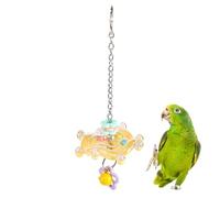 Sonajero interactivo para pájaros | Rueda de juguete resistente a la masticación para periquitos, tórtolas, periquitos, cacatúas, pinzones, ejercicios para mascotas, enriquecimiento mental, jardín