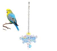 Sonajero interactivo para pájaros | Rueda de juguete resistente a la masticación para periquitos, tórtolas, periquitos, cacatúas, pinzones, ejercicios para mascotas, enriquecimiento mental, jardín