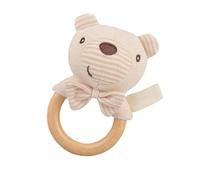 Sonajeros de peluche para - Juguete manual relajante con mango - Sonajero sensorial con formas de tener de elefante, oso, conejo y león para niños