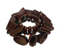 Sonajeros de tobillo africanos, pulsera de concha de tuerca Dora, agitadores de percusión hechos a mano, campanas de madera para baile, instrumentos musicales tribales tradicionales, sonajero de