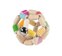 Sonajeros marca GOKI. Modelo Sonajero elástico pelota, a rayas
