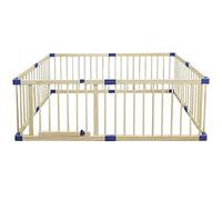 Sonakia Parque De Madera para Bebés y Niños, Corralito para Bebés con Puerta, Parque Infantil Bebe Grande, Parque Transpirable, Centro De Actividades para Niños Interior Exterior,200x200cm