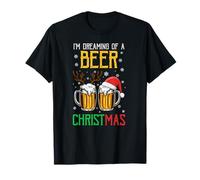 Soñando con Una Navidad Cervecera Muy Divertida Camiseta