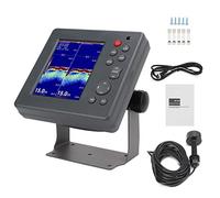 Sonar de buscador de pescado Brilluxa, detector de profundidad LCD de 5.6 pulgadas compatible con pesca en el río Sea del lago de hielo, 50 200 khz de doble frecuencia eco