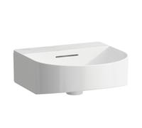 Sonar de Corrida Lavabo de mano, sin agujero para grifo, con rebosadero, 410x420mm, incl. tapa de válvula, blanco, H8153414001091, Color: Blanco con LCC