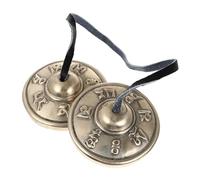 Sonar la campana Instrumento de percusión Platillo tibetano Campana Platillos hechos a mano Campana Campana de meditación manual Platillos budistas Campana Campana de meditación Campanas Platillos