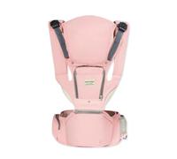 SONARIN 3 en 1 Ligera Mochila Portabebés con Asiento de Cadera,Transpirable Multifuncional Porta Bebé Portador de Bebé con Capucha Desmontable,Multiposición para Recién Nacidos(Rosa)