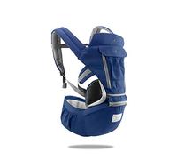 SONARIN 3 en 1 Multifuncional Hipseat Baby Carrier, Portador de bebé,Anverso y Reverso,100% Algodón,Ergonómica, Tamaño Libre(Azul)