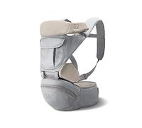 SONARIN 3 en 1 Multifuncional Hipseat Baby Carrier, Portador de bebé,Sling frontal para bebés,Ergonómica,Todas las estaciones(Gris)