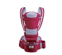 SONARIN 3 en 1 Todas las Estaciones Mochila Portabebés con Asiento de Cadera,Portabebé Ergonómico Multifuncional Portador de Bebé Multiposición para Recién Nacidos 0-48 Meses(Rojo)