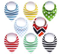 SONARIN 8 x Baberos para Bebés Bandana Bufanda Toalla Drool Babas Tela para Niña Niño,babero de algodón orgánico súper absorbente