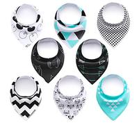 SONARIN 8 x Baberos para Bebés Bandana Bufanda Toalla Drool Babas Tela para Niña Niño,babero de algodón orgánico súper absorbente