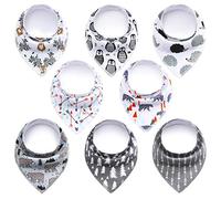 SONARIN 8 x Baberos para Bebés Bandana Bufanda Toalla Drool Babas Tela para Niña Niño,babero de algodón orgánico súper absorbente