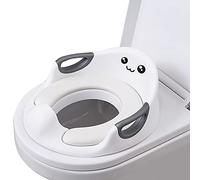 SONARIN Asiento de Inodoro para Niños,Adaptador para Inodoro Portátil Antideslizante Reductor de WC con Cojín Suave/Protector contra Salpicaduras/Reposabrazos/Respaldo para Niños y Niñas(Blanco)