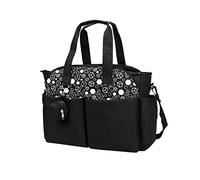SONARIN Bolsa de Pañales para Bebés,Bolsa de Viaje para Pañales Materna Messenger Bolsos Bandolera Multifunción con Bolsa de Chupete Gran Capacidad para Todos los Accesorios para Bebés(Negro)