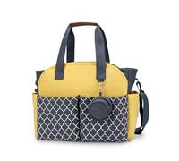 SONARIN Bolsa de Pañales para Bebés,Bolsa de Viaje para Pañales Materna Messenger Bolsos Bandolera Multifunción con Bolso de Chupete Gran Capacidad para Accesorios para Bebés(Azul+Amarillo)