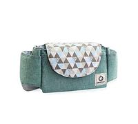 SONARIN Bolsa Organizadora de Cochecitos,Organizador para Coches de Paseo,con Portavasos,Correa Engrosada Utilizada como Bolso de Mano,Ajuste Universal para Todos los Cochecitos (Verde)