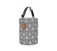 SONARIN Bolsa Térmica para Biberones,Funda Isotermica para Biberones Portátil Bolsa Isotérmica Portabiberones Térmico Funda Térmica con Asa para Viaje,Frio y Calor(Gris)