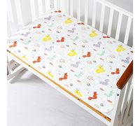 SONARIN Cambiador de Pañales para Bebé,Almohadilla de Orina Almohadilla De Cuna Impermeable Portátil Algodón Colchón Bebé Estera de Orina Lavables Transpirable para Niños 70x110cm(Ardilla)