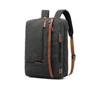 SONARIN Convertible Mochila Portatil,3-en-1 Mochila de Trabajo Bolso de Hombro Maletín Impermeable Mochila Ordenador 15.6 Pulgadas Mochila de Viaje Bolsa Casual para Hombre Mujer(Negro)