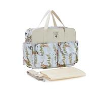 SONARIN Elegante Gran Capacidad Bolsa de Pañales para Bebés,Materna Messenger Bolsos Bandolera Bolsa de Viaje para Pañales Portátil Impermeable con Correa de Hombro & Cambiador(Ciervo)