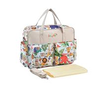 SONARIN Elegante Gran Capacidad Bolsa de Pañales para Bebés,Materna Messenger Bolsos Bandolera Bolsa de Viaje para Pañales Portátil Impermeable con Correa de Hombro & Cambiador(Animales)