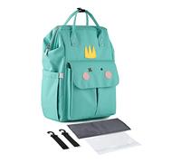 SONARIN Elegante Grande Mochila de Pañales para Bebé,Bolsa de Pañales Multifunción Impermeable Bolsa para Pañales de Viaje con Cambiador y Ganchos Carrito Bebé para Mamá & Papá(Verde)