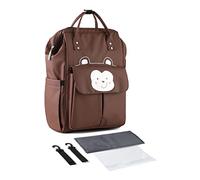 SONARIN Elegante Grande Mochila de Pañales para Bebé,Bolsa de Pañales Multifunción Impermeable Bolsa para Pañales de Viaje con Cambiador y Ganchos Carrito Bebé para Mamá & Papá(Marrón)