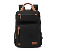 SONARIN Expandible Mochila Portatil,Convertible Mochila de Trabajo Bolso de Hombro Maletín,Multifuncional Mochilas Ordenador 15.6 Pulgadas Mochilas de Viaje Bolsa Casual con Puerto USB(Negro)