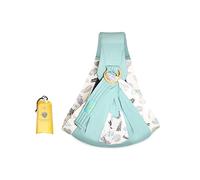SONARIN Fular Portabebés,Algodón Portador de Bebé Bandolera Portabebés Mochila Portabebés Funda de Lactancia Portadores con Hebilla Ajustable para Bebés Recién Nacidos hasta 15kg(Hoja Verde)
