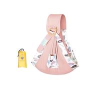 SONARIN Fular Portabebés,Algodón Portador de Bebé Bandolera Portabebés Mochila Portabebés Funda de Lactancia Portadores con Hebilla Ajustable para Bebés Recién Nacidos hasta 15kg(Hoja Rosa)