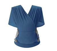 SONARIN Fular Portabebés Transpirable, Ergonómico Portador de Bebé Bandolera Ligero Portátil, Mochila Elástica para Recién Nacidos de Hasta 15 kg (Azul)