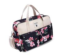 SONARIN Gran Capacidad Bolsa de Pañales para Bebés,Materna Messenger Bolsos Bandolera Bolsa de Viaje para Pañales Multifunción Impermeable con Correa de Hombro & Cambiador(Rosa Acuarela)