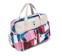 SONARIN Gran Capacidad Bolsa de Pañales para Bebés,Materna Messenger Bolsos Bandolera Bolsa de Viaje para Pañales Multifunción Impermeable con Correa de Hombro & Cambiador(Costuras de Color)