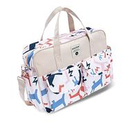 SONARIN Gran Capacidad Bolsa de Pañales para Bebés,Materna Messenger Bolsos Bandolera Bolsa de Viaje para Pañales Multifunción Impermeable con Correa de Hombro & Cambiador(Carrusel)